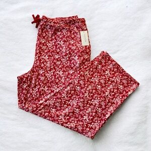 Charter Club Intimates Lounge Pants Women's Size Large Red Christmas Pajama NEW